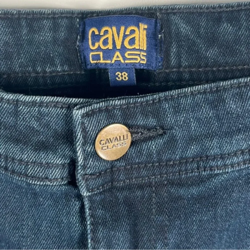 NWT CAVALLI CLASS SLIM STRAIGHT Distressed Jeans OXJ211 DS028 Size‎ 38 X 30